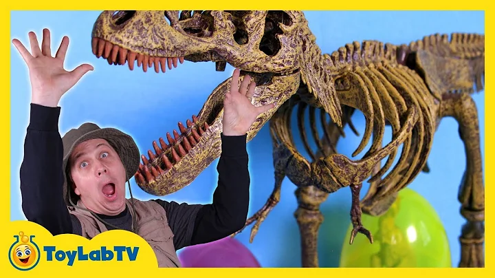 Jurassic World Dinosaur Toy & Easter Egg Hunt with...