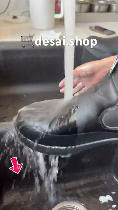 The greasy slope is also like walking on the flat ground.#chef #easyclean #nonslip #waterproof