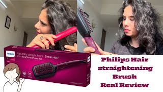 Best Philips hair straightener Brush-Real Review - Frizzy hair solution #gadgets #viral #viralvideo