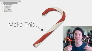 3D Printed Candy Cane! How to use Sweeps in Fusion 360: CAD For Newbies
