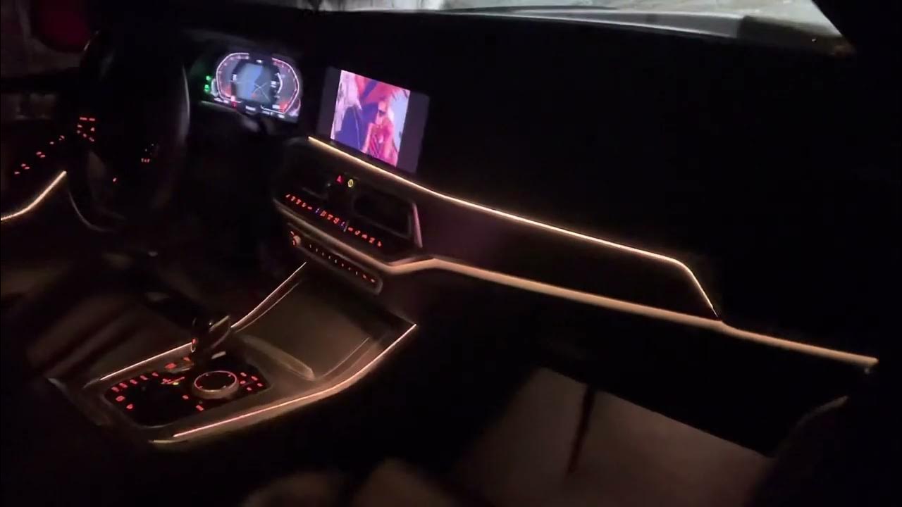 BMW X5 G05 Ambient Light Gold - YouTube