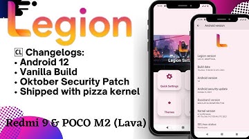 Review Custom ROM LEGION OS 4.0 Android 12 || Redmi 9/ 9 Prime | Poco M2