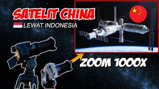 ZOOM SATELIT CHINA LEWAT INDONESIA | 天宫 Tiangong CSS Chinese Space Station (Nikon P1000 Telescope)