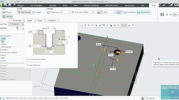 Creo Hole (Tap, Clearnce, Drilled, Counterbore, CounterSink)