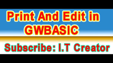 Class 9 Computer Practical Print and Edit commands in GWBASIC By Sir Ali Raza