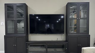 Ikea Havsta TV storage combination/glass doors, dark brown