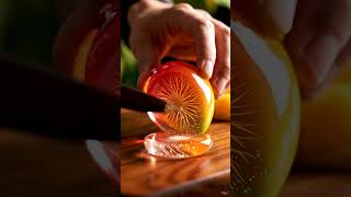 Crystal fruits Cutting ASMR | Ultra Realistic Glass Satisfying Slice | Relaxing Visual Therapy #asmr