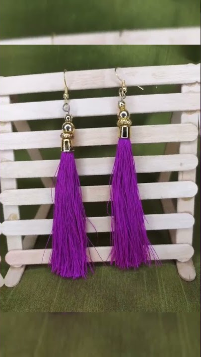 Silk Thread earrings ||     music : https://youtu.be/wo2-ldwHqyQ || #earrings  #shorts #viral
