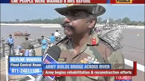 Army builds bridge across river