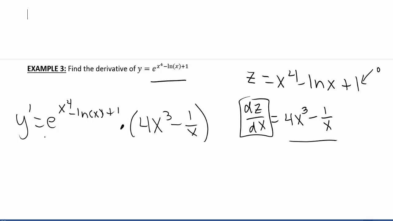 Chain Rule Exponentials YouTube