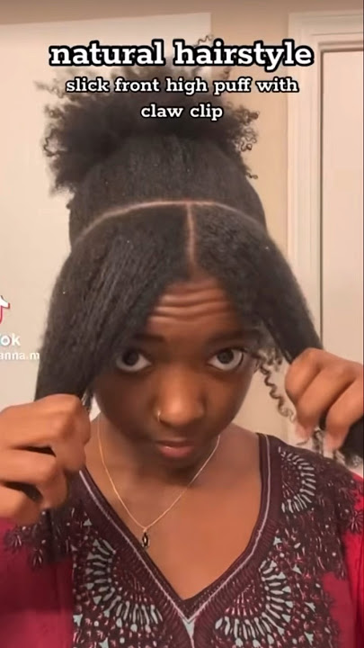 Cute Claw clip hairstyles for short 4c hair #shorts #naturalhairdreams #naturalhairstyles