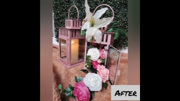 #diy #luxuryonabudget #lanterndecor |Diy Lantern|Before & After |floral decor|