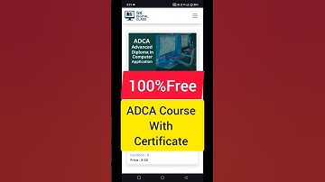 100% Free ÀDCA Course with Certificate #freecertificate #adca #shorts #viral #computerytshorts