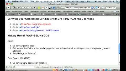 OpenLink Data Spaces & FOAF+SSL Demo - Part 1