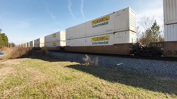 J.B. Hunt Transcontinental Container Train -  NS & BNSF