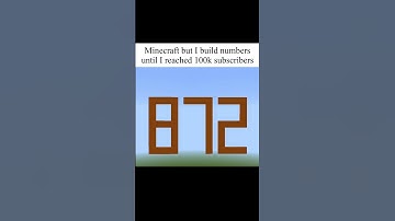 (872) Minecraft but I build numbers until I reached 100k subscribers #minecraft #minecraftshorts