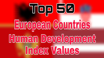 Top 50 Countries Human Development Index Values in Europe