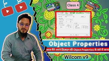Wilcom Object Properties #fn_embroidery #wilcom #objectproperties #wilcomPropertieSetting #stitch