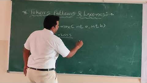 CD- Compiler Design - BE CSE-IT- Tokens, Patterns, Lexemes