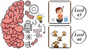 Brain Test : Level 45 , 46 – How to Solve? (Walkthrough)