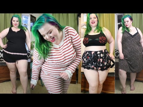 Plus Size Fashion: PJ, Loungewear & Lingerie Try On Haul | Amazon, Torrid & Target