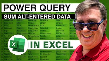 Excel - Sum Data Alt-Entered - Episode 2160