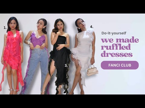 DIY VIRAL RUFFLED DRESS (Fancí Club’s Garden of Eden Dress) | Villamor Twins