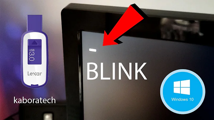 Flash Drive install Windows  10 Blinking cursor at top left corner