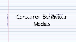 Consumer Behaviour Model Notes