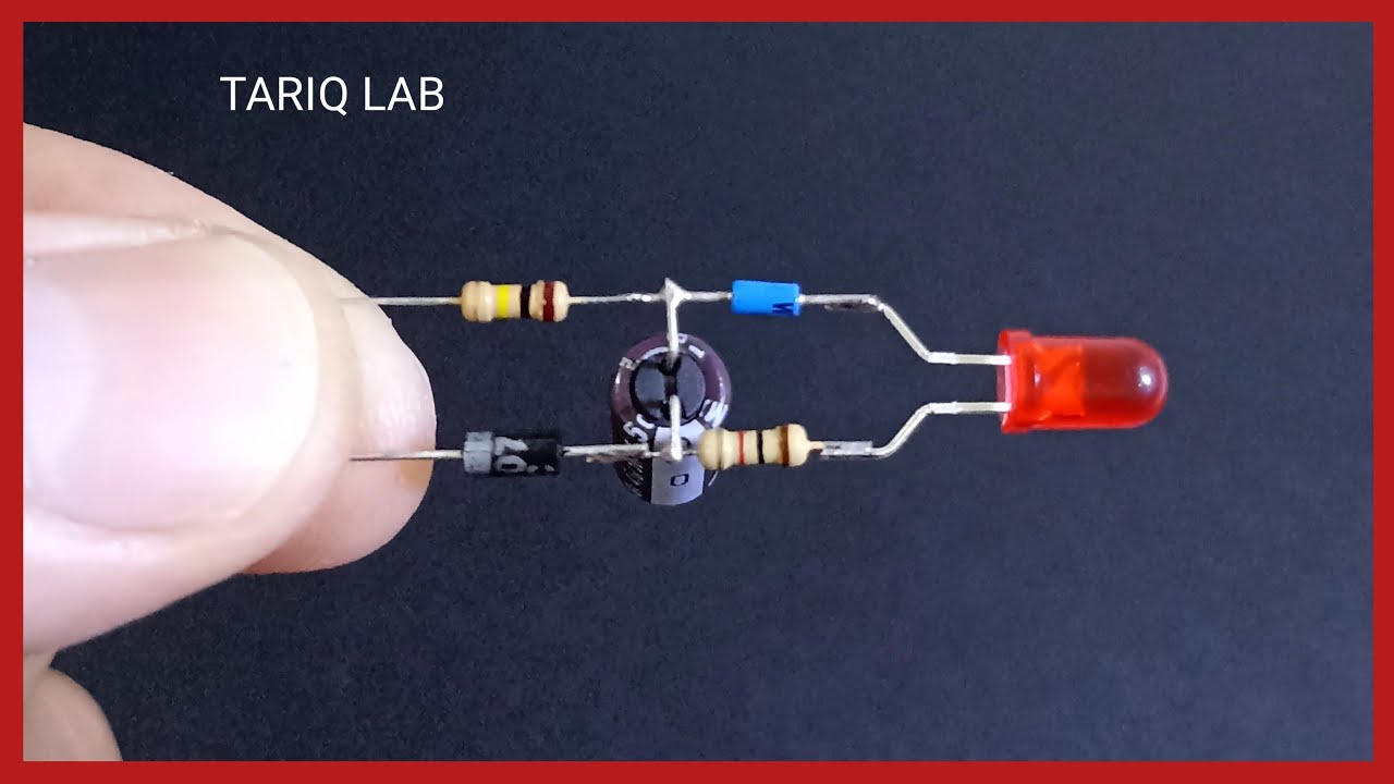 LED Flasher Circuit Using DIAC | 220V LED Flasher