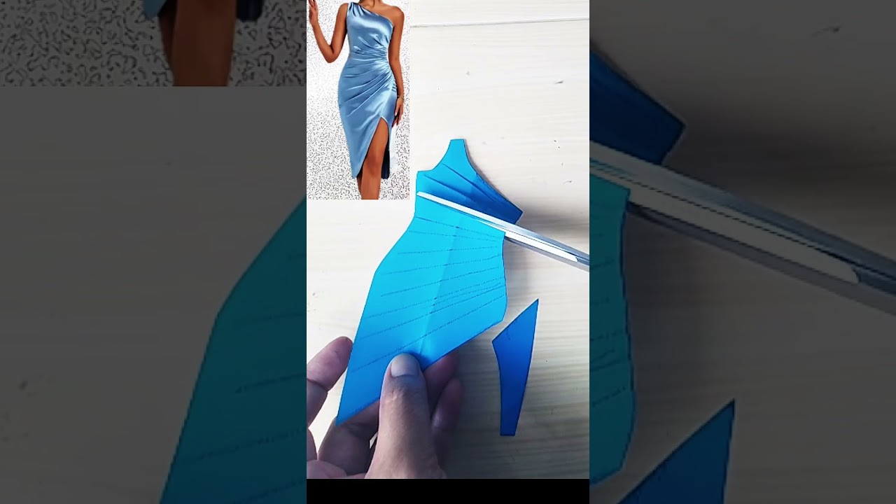 inspirasi membuat pola dress draping samping ‼️ 