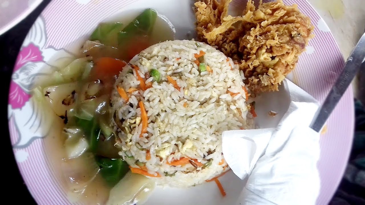 Chicken Fry Fried Rice Chinese Vegetable Bangladesh Street Food Freshly ...