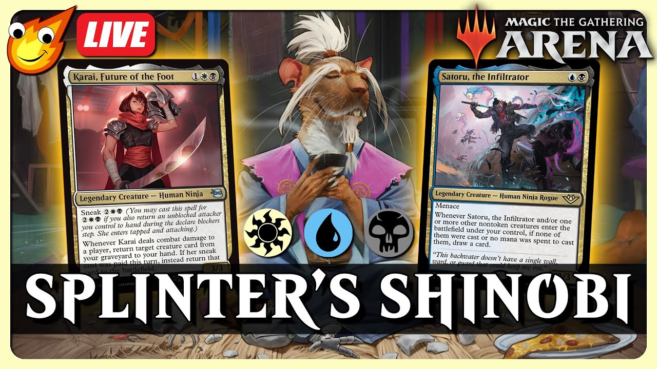LIVE NOW | Splinter Sneaky Ninjutsu | Budget Brawl MTG Arena