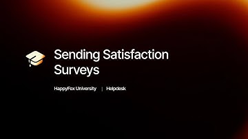 Sending Satisfaction Surveys | HappyFox University