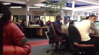 Screaming In College Library