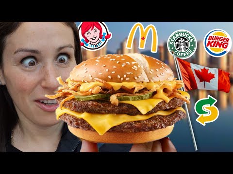 American Tries NEW Fast Food Menu Items IN Canada