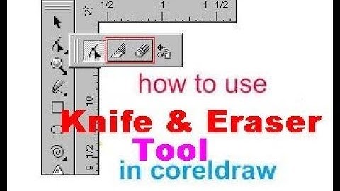 5- CorelDraw 9 - How To Use a knife & Eraser Tool in  Corel Draw 9 in Urdu - Lunar Computer College