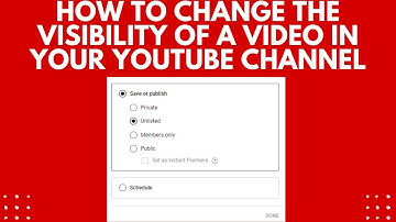 How to change the visibility of a video in your YouTube channel