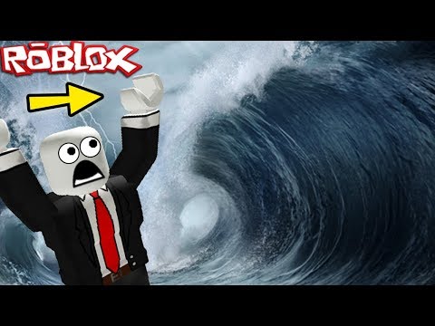 Tsunami Tidal Wave Survival Roblox Tsunami Roblox Natural Disasters Survival Roblox Fails Youtube - wave hello roblox