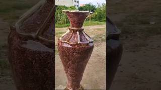ফেলনা কাগজ দিয়ে তৈরি ফুলের টব /paper clay flower vase shortsvideo