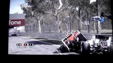Crash in Monza (F1 2010) Codemasters
