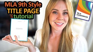 How to Create a Title Page in MLA 9th Style