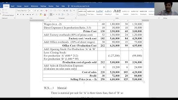 BBA SEM 5 COST A/C CH 4 PART 8 BY PROF RAKESH DANGI