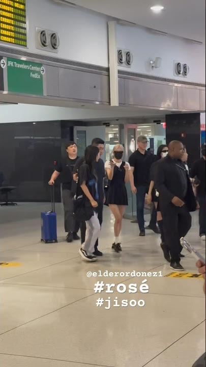 Rosé and Jisoo From Blackpink looking amazing ArrivingAt JFK International Airport In NYC right now