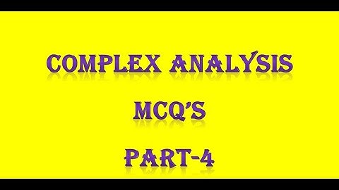 PG TRB/ POLYTECHNIC Complex Analysis MCQ