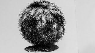 Pen And Ink Texture Challenge How To Draw A Spotted Furball Youtube