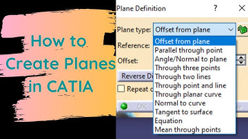How to Create Planes in Catia V5|| Part Design|| Basic Tutorial