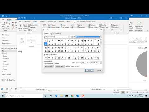 How to Insert Symbols, Special Characters and Horizontal Lines into an email in Outlook - 365