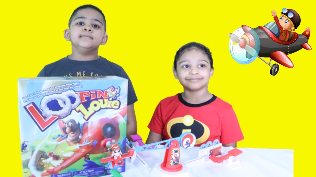 Amin and Omid Playing  LOOPIN LOUIE Board Game For Kids