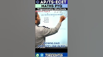 "📐 Trigonometry Shortcuts for ECET | Model-7| Type-2" #Shorts #ecet2024